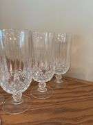 Set of 12 Crystal Footed Glasses