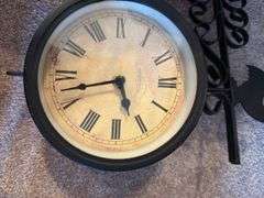 Rooster Weathervane Style Clock with Bell