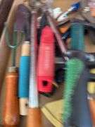 Box Lot of Gardening Tools: Variety of Hand Tools, Pruners, Shears, and More