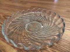 Set of Three Decorative Glass Dishes