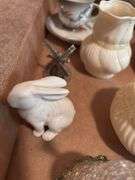 Box Lot of Decorative Items: Teacups, Dishes, Figurines, and More