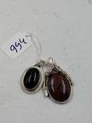 Set of Two Stone Pendants