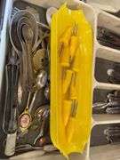 Silverware, measuring spoons, knives
