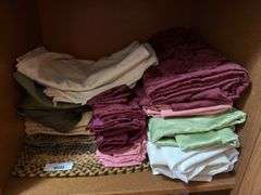 Assorted Table Linens: Placemats, Napkins, and Tablecloths