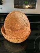 Assorted Woven Baskets and Decorative Tray