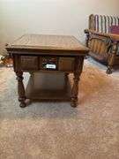 Accent End Table with Bottom Shelf