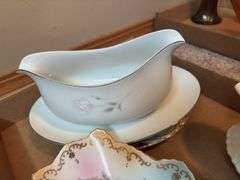 Decorative Gravy Boats and Floral Plates