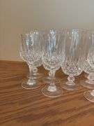 Set of 12 Crystal Footed Glasses