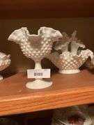 Fenton Milk Glass Hobnail Collection - 4 Pieces