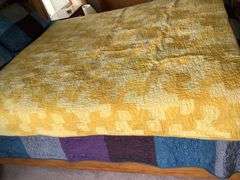 Handmade Yellow Floral Quilt