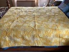Handmade Yellow Floral Quilt
