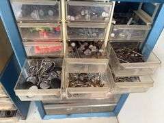 Small Parts Storage Cabinet with Contents