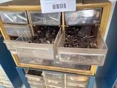 Industrial Parts Cabinet with Assorted Hardware
