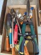 Box Lot of Gardening Tools: Variety of Hand Tools, Pruners, Shears, and More