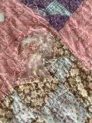 Handmade Patchwork Quilt with Pink and Blue Patterns
