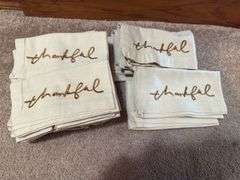 Assorted Table Linens, Napkins, and Decorative Boxes