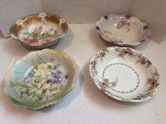 Floral Decorated Serving Bowls - Set of 4