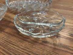 Set of Three Decorative Glass Dishes