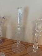 Collection of Glass Vases and Candlestick Holders - 9 Pieces