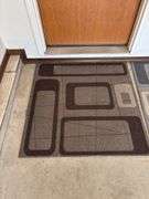 Two 36”x36” Geometric Patterned Door Mats