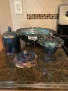 (6) Pieces Carnival Glass Set