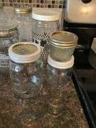 Collection of Decorative and Functional Glass Jars
