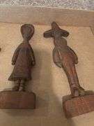 Hand Carved Wooden Figures - Camel & People