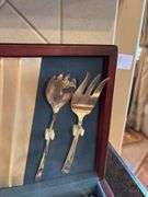 1847 Rogers Bros. Silverware Set in Wooden Case