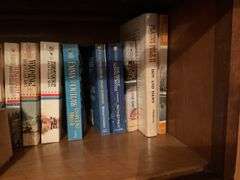 Collection of Dana Fuller Ross Books, Other Westerns, and Louis L'Amour Cassettes