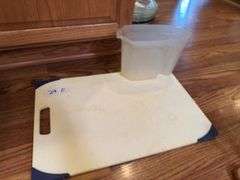 Cutting boards, measuring cups, Rival hand mixer