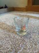 Assorted Glassware Collection - Candlesticks, Bowl, Shot Glass, Figurine and Paperweight