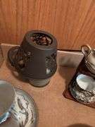 Box Lot of Decorative Items: Teacups, Dishes, Figurines, and More