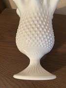 Fenton White Milk Glass Hobnail Vases and Pitcher - Set of 3
