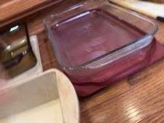 Pyrex, baking dishes, metal loaf pans