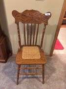 Oak Chair with Woven Seat