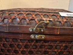 Woven Wicker Storage Trunk