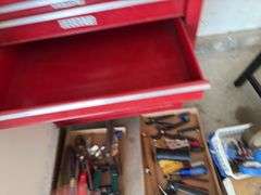 Popular Mechanics Red Rolling Tool Chest, Top: 12x26x22; Bottom: 18x27x32