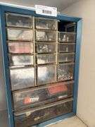 Small Parts Storage Cabinet with Contents