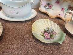 Decorative Gravy Boats and Floral Plates