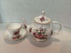 Royal Stuart & Lofton China Tea Sets with Floral Design