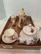 Royal Stuart & Lofton China Tea Sets with Floral Design