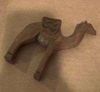 Hand Carved Wooden Figures - Camel & People