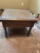 Accent End Table with Bottom Shelf