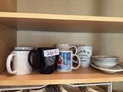 Coffee cups, and small plates