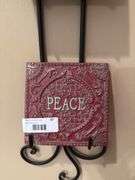 Decorative Metal Scroll "Hope, Love, Peace" Wall Hanging