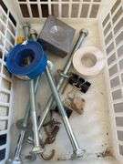Variety of Hardware, Tape, Rope, and Paper Towels