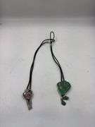 Two Bolo Ties: Turquoise Stone and Eagle Motif