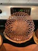 Assorted Woven Baskets and Decorative Tray