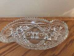 Collection of 8 Clear Pressed Glass Dishes