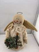 Lot of Decorative Christmas Holiday Plush Dolls - Santa, Gingerbread, Snowman, Elf, Angel